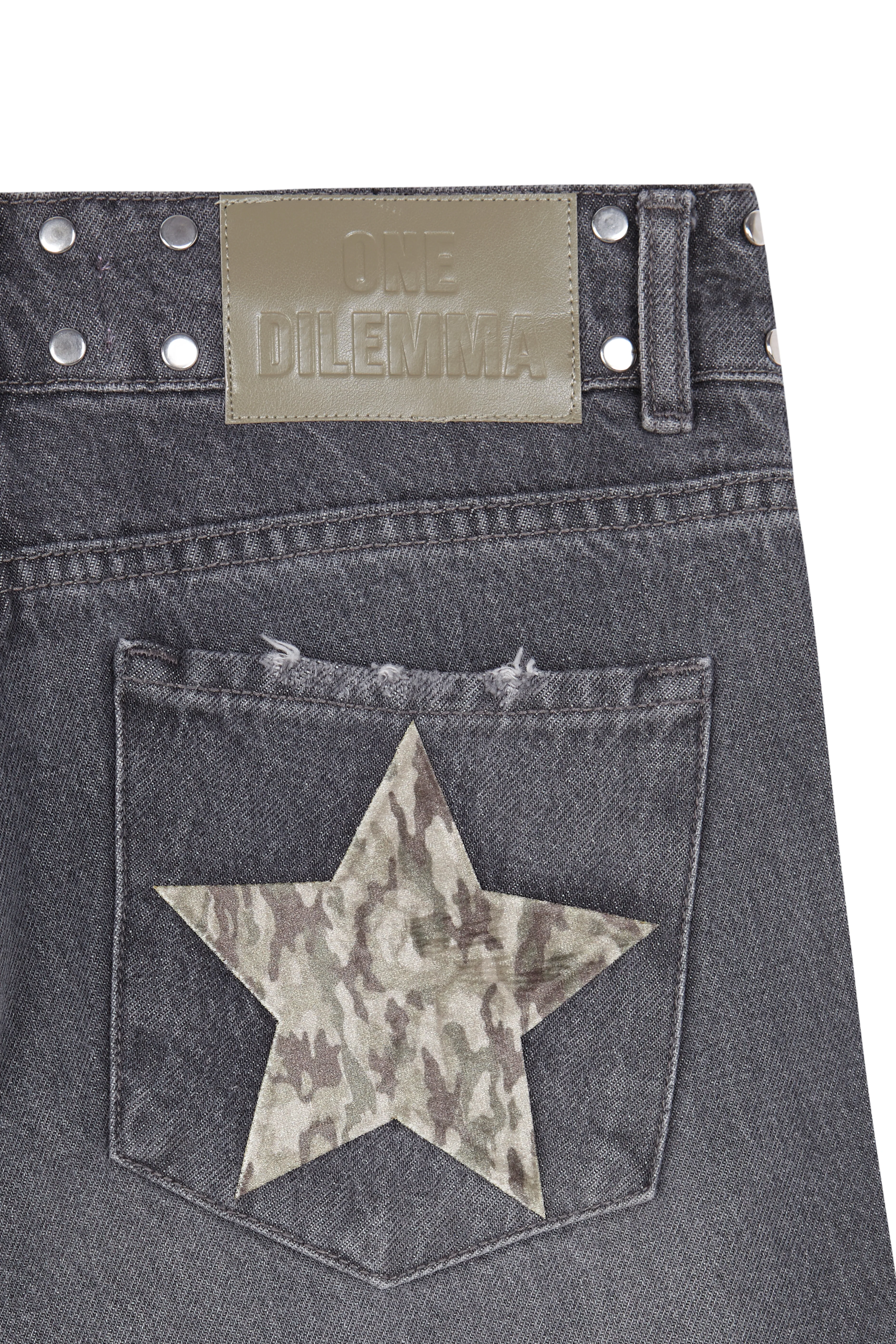 GREY JEANS MILITAR STAR - Image 3