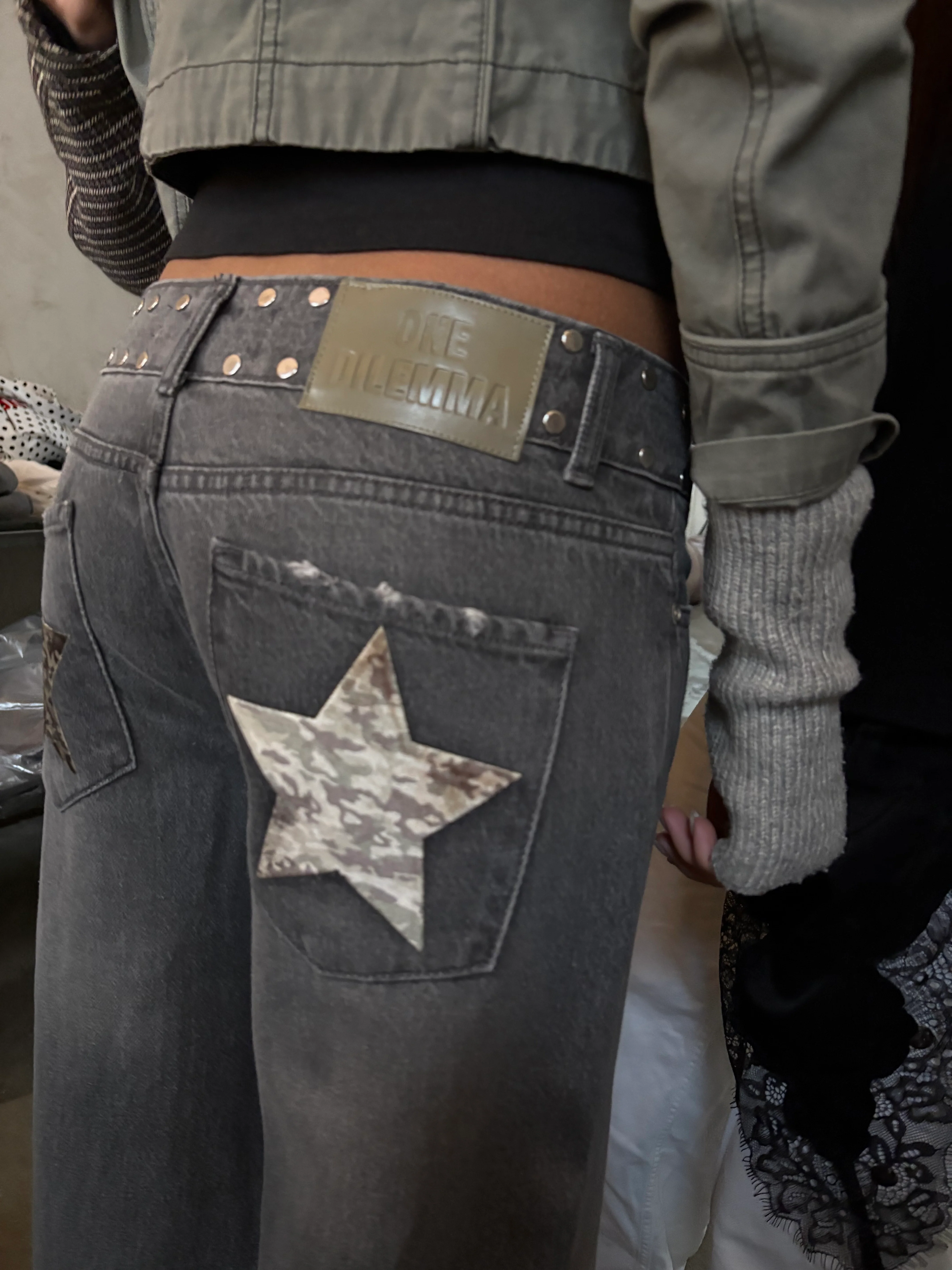 GREY JEANS MILITAR STAR - Image 5