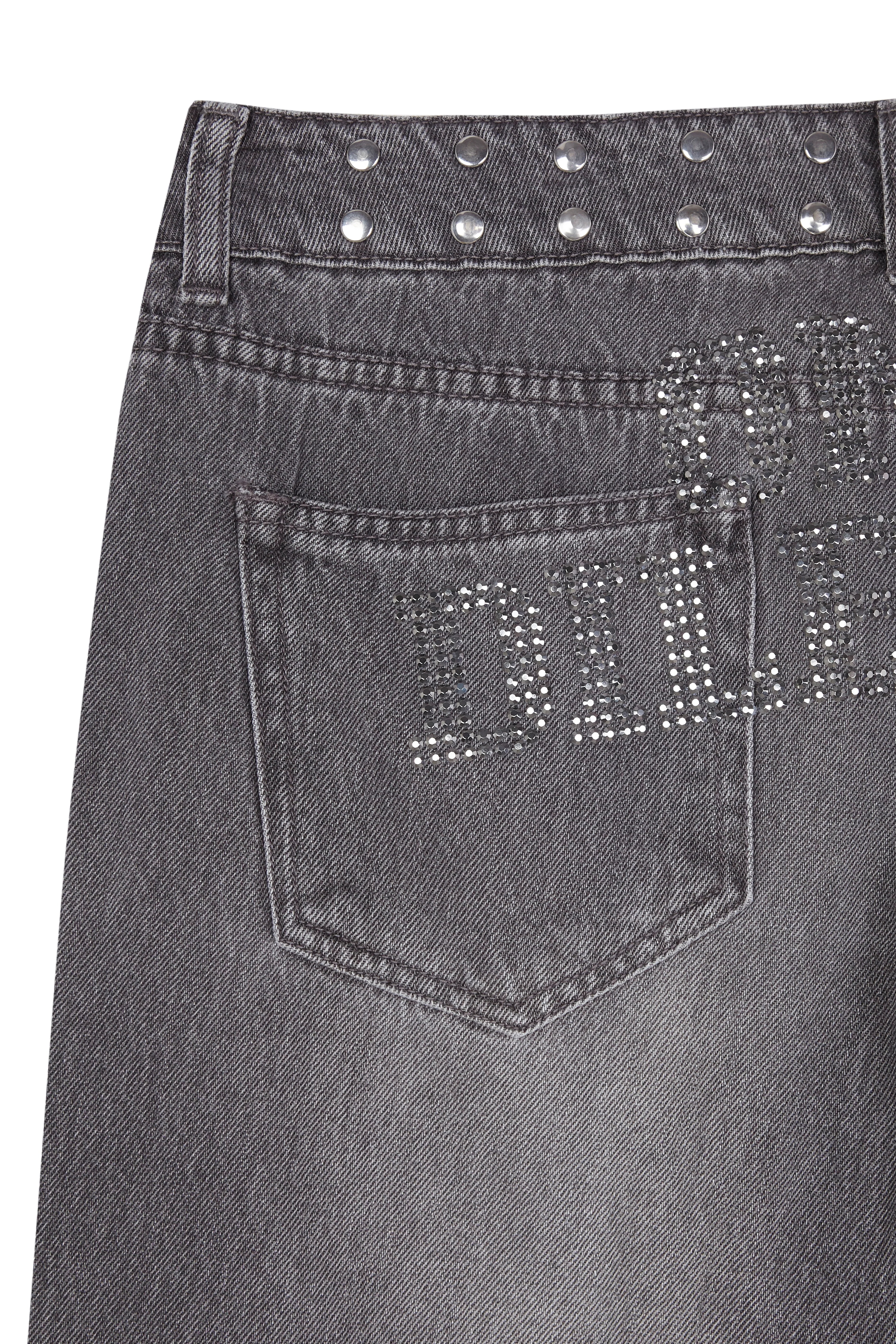 SHINY OD FLARED GREY JEANS - Image 4
