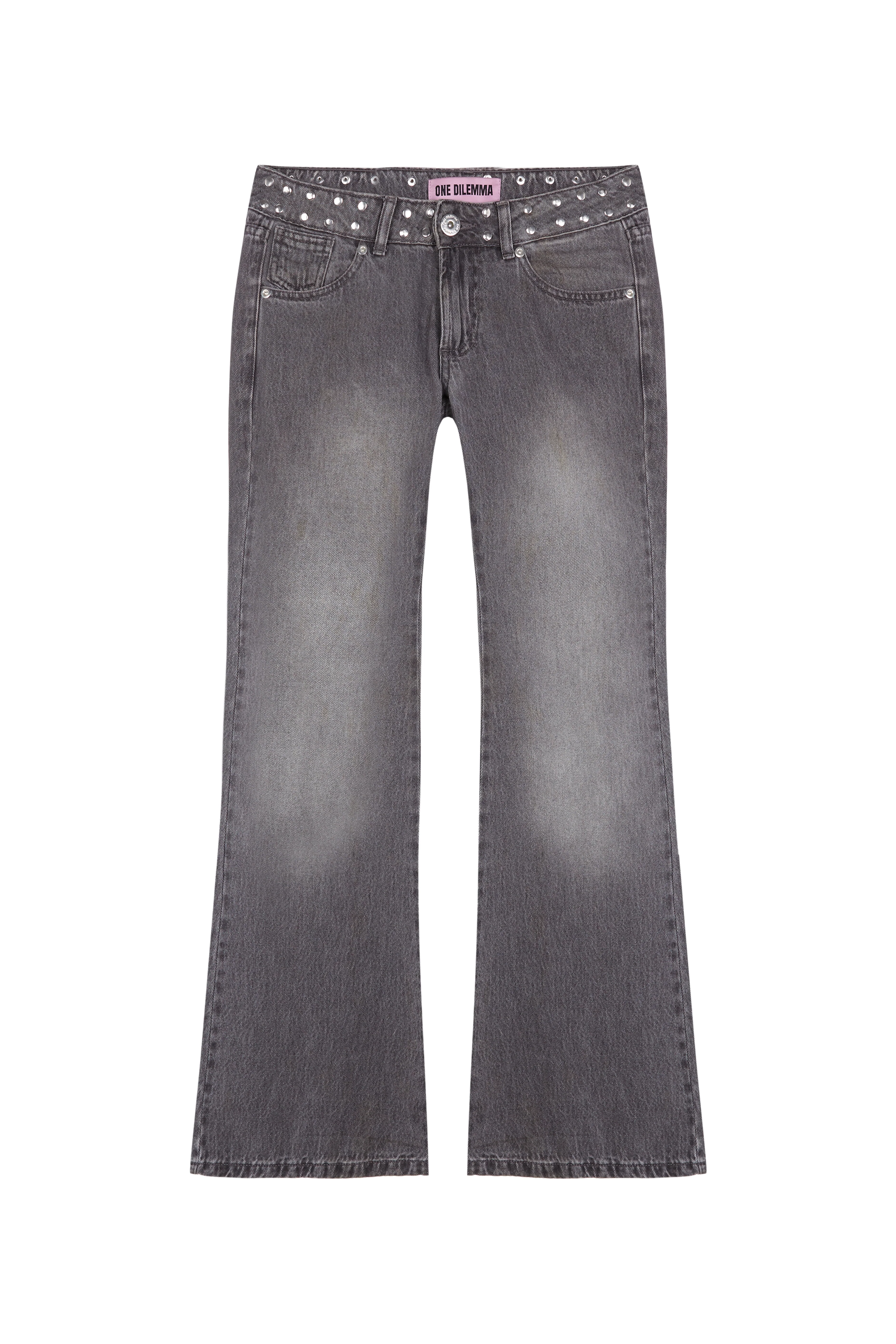 WINGS FLARED GREY JEANS - Image 5