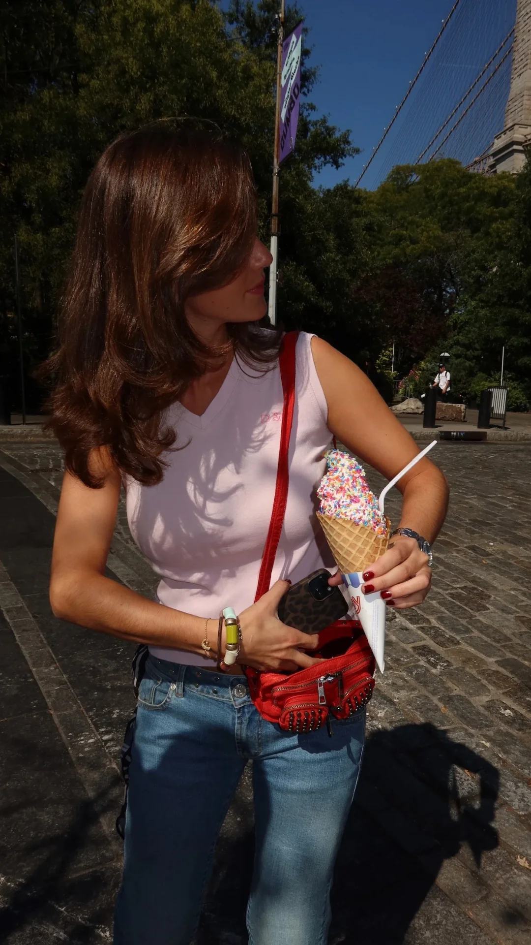 HELENA RED WASHED LEATHER BAG x NÚNOO - Image 4